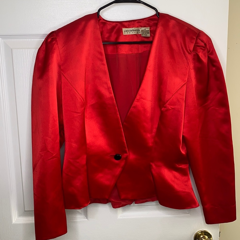 Red Satin Blazer